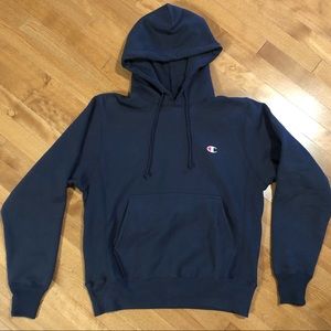 Champion Reverse Weave Navy Hoodie
